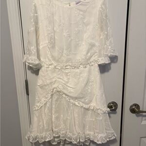 Selfie Leslie White Floral Kids Dress